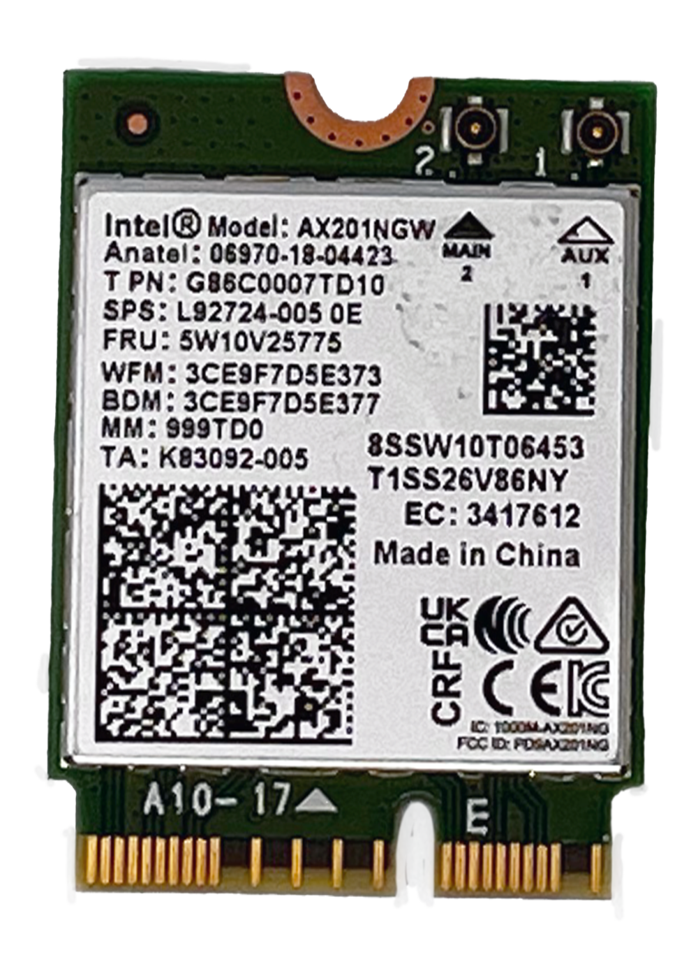Renewed AX201 WiFi module for the CTL NL72 Series