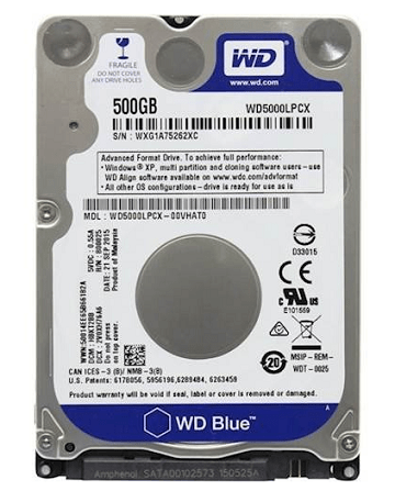 Renewed Western Digital 500gb 2.5" SATA Notebook Hard Drive 5400rpm