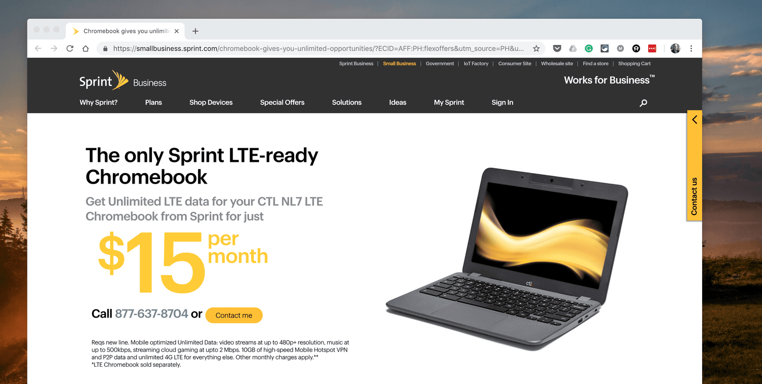CTL Launches Chromebook with Integrated LTE Data from Sprint
