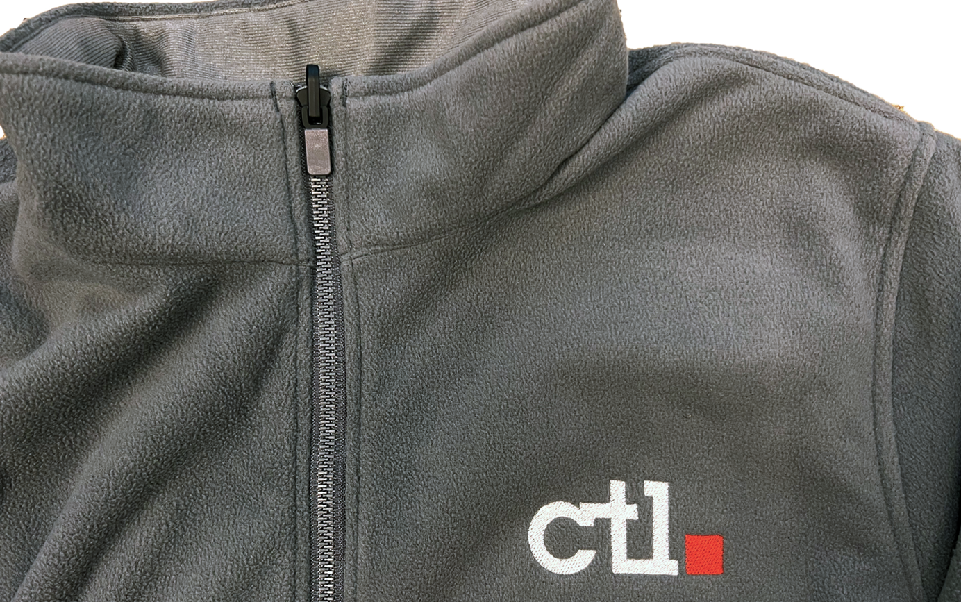 CTL Logo'd Land's End Gray Zip-Up Fleece