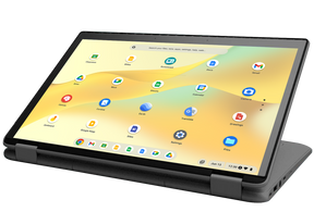 Chromebook device in tablet mode