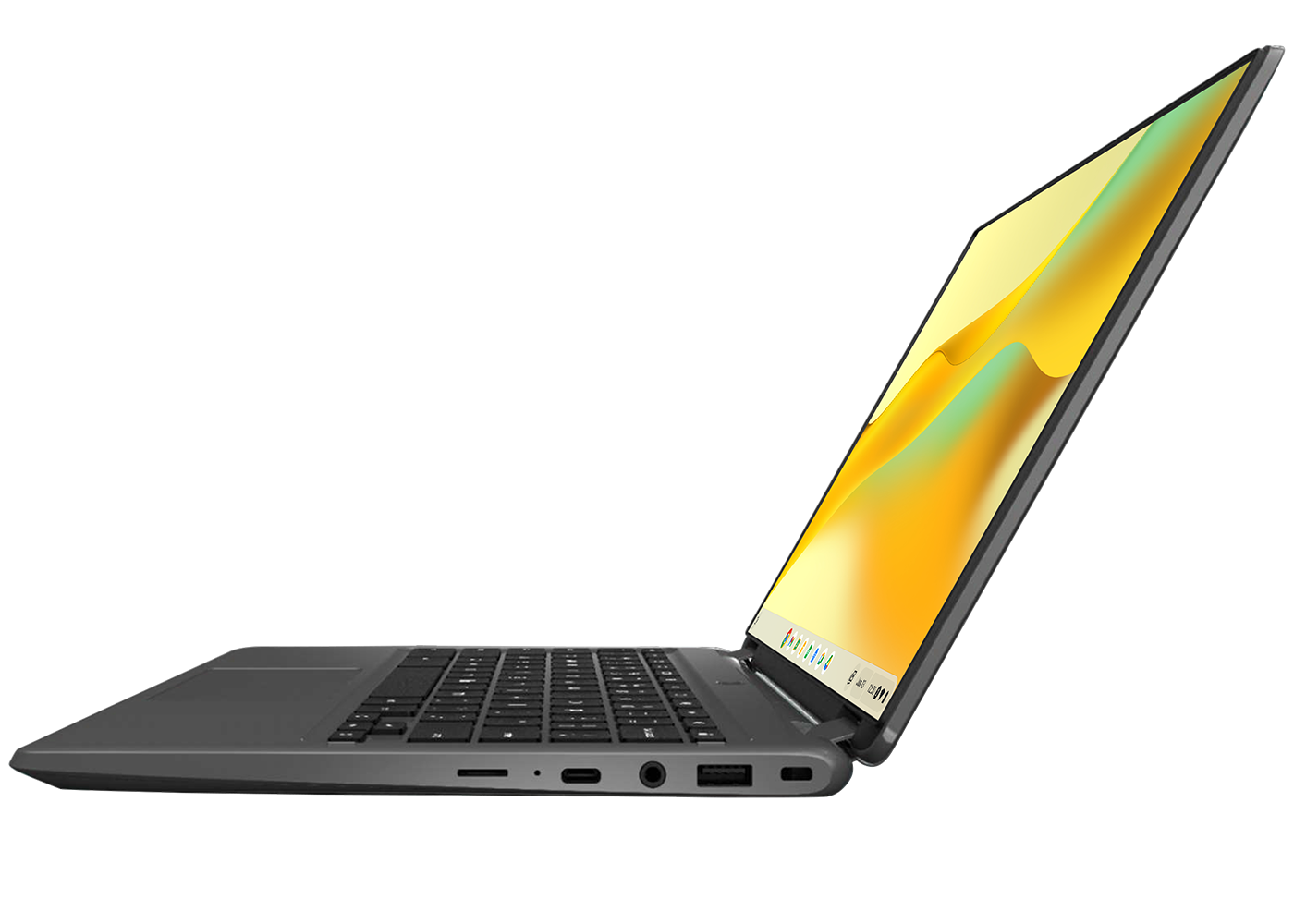 Chromebook device from side profle