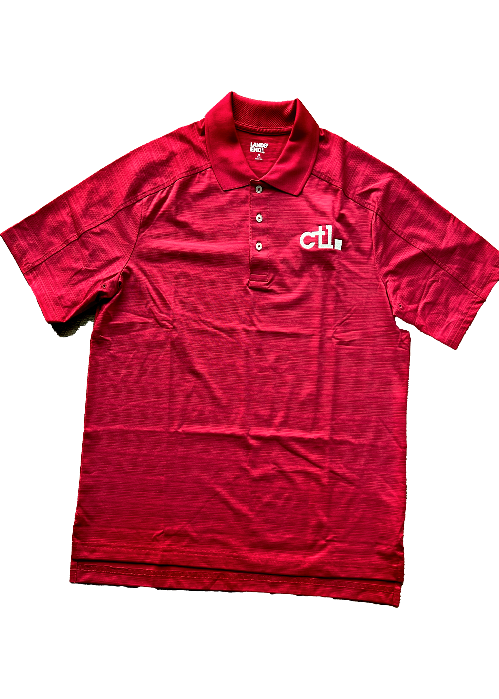 Land's End CTL Red Logo'd Polo Shirt