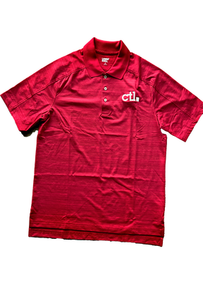 Land's End CTL Red Logo'd Polo Shirt